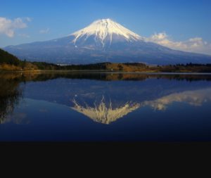 心の鏡に映った富士山